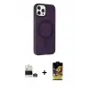 ieg™ iPhone 14 Pro Max Kılıf Çekirdek Modern Prime - Siyah Buffer Cam Ekran Koruyucu + Bilvis Titan Kamera Lens - GD