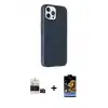 ieg™ iPhone 14 Pro Max Kılıf Çekirdek Modern Prime - Siyah Buffer Hayalet Cam Ekran Koruyucu + Bilvis Titan Kamera Lens - SH