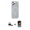ieg™ iPhone 14 Pro Max Kılıf Çekirdek Modern Prime - Siyah Buffer Hayalet Cam Ekran Koruyucu + Bilvis Titan Kamera Lens - GD