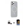 ieg™ iPhone 14 Pro Max Kılıf Çekirdek Modern Prime - Siyah Buffer Hayalet Cam Ekran Koruyucu + Bilvis Titan Kamera Lens - DNMR