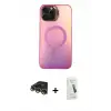 ieg™ iPhone 14 Pro Max Kılıf Doruk Klasik Prime - Şeffaf Pasifik Cam Ekran Koruyucu + Raze Metal Kamera Lens - GD