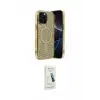 ieg™ iPhone 14 Pro Max Kılıf Eksen Çizgi - Şeffaf Pasifik Cam Ekran Koruyucu