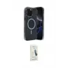 ieg™ iPhone 14 Pro Max Kılıf Eksen Çizgi - Şeffaf Pasifik Cam Ekran Koruyucu