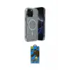 ieg™ iPhone 14 Pro Max Kılıf Eksen Çizgi - Siyah 18D Cam Ekran Koruyucu