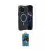 ieg™ iPhone 14 Pro Max Kılıf Eksen Çizgi - Siyah 18D Cam Ekran Koruyucu