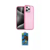 ieg™ iPhone 14 Pro Max Kılıf Eksen Doku Koleksiyonu - Siyah 18D Cam Ekran Koruyucu