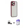 ieg™ iPhone 14 Pro Max Kılıf Eksen Doku Prime - Siyah Bilvis 5in1 3D Magic Cam Ekran Koruyucu + Bilvis Titan Kamera Lens - SH