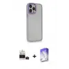 ieg™ iPhone 14 Pro Max Kılıf Eksen Doku Prime - Siyah Bilvis 5in1 3D Magic Cam Ekran Koruyucu + Bilvis Titan Kamera Lens - SH