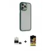 ieg™ iPhone 14 Pro Max Kılıf Eksen Doku Prime - Siyah Buffer Cam Ekran Koruyucu + Bilvis Titan Kamera Lens - DNMR