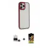 ieg™ iPhone 14 Pro Max Kılıf Eksen Doku Prime - Siyah Buffer Cam Ekran Koruyucu + Bilvis Titan Kamera Lens - GD