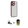 ieg™ iPhone 14 Pro Max Kılıf Eksen Doku Prime - Siyah Buffer Cam Ekran Koruyucu + Bilvis Titan Kamera Lens - DNMR
