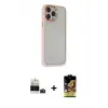 ieg™ iPhone 14 Pro Max Kılıf Eksen Doku Prime - Siyah Buffer Cam Ekran Koruyucu + Bilvis Titan Kamera Lens - DNMR