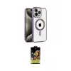 ieg™ iPhone 14 Pro Max Kılıf Eksen Form Koleksiyonu - Siyah Buffer Cam Ekran Koruyucu