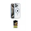 ieg™ iPhone 14 Pro Max Kılıf Eksen Form Koleksiyonu - Siyah Buffer Cam Ekran Koruyucu