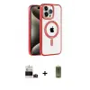 ieg™ iPhone 14 Pro Max Kılıf Eksen Form Koleksiyonu - Siyah Joko Magic 5D Hayalet Cam + Bilvis Titan Kamera Lens - DNMR
