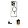 ieg™ iPhone 14 Pro Max Kılıf Eksen Klasik Koleksiyonu - Siyah Buffer Cam Ekran Koruyucu + Bilvis Titan Kamera Lens - GS