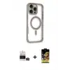ieg™ iPhone 14 Pro Max Kılıf Eksen Klasik Koleksiyonu - Siyah Buffer Cam Ekran Koruyucu + Bilvis Titan Kamera Lens - GD