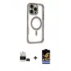 ieg™ iPhone 14 Pro Max Kılıf Eksen Klasik Koleksiyonu - Siyah Buffer Hayalet Cam Ekran Koruyucu + Bilvis Titan Kamera Lens - SH