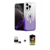 ieg™ iPhone 14 Pro Max Kılıf Eksen Minimal Özel Seri - Siyah Buffer Cam Ekran Koruyucu + Bilvis Titan Kamera Lens - GD