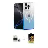 ieg™ iPhone 14 Pro Max Kılıf Eksen Minimal Özel Seri - Siyah Buffer Cam Ekran Koruyucu + Bilvis Titan Kamera Lens - GD