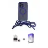 ieg™ iPhone 14 Pro Max Kılıf Eksen Özel Seri - Siyah Bilvis 5in1 3D Magic Cam Ekran Koruyucu + Bilvis Titan Kamera Lens - GD