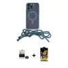 ieg™ iPhone 14 Pro Max Kılıf Eksen Özel Seri - Siyah Buffer Cam Ekran Koruyucu + Bilvis Titan Kamera Lens - DNMR