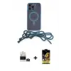ieg™ iPhone 14 Pro Max Kılıf Eksen Özel Seri - Siyah Buffer Cam Ekran Koruyucu + Bilvis Titan Kamera Lens - GD