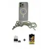 ieg™ iPhone 14 Pro Max Kılıf Eksen Özel Seri - Siyah Buffer Cam Ekran Koruyucu + Bilvis Titan Kamera Lens - GD