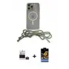 ieg™ iPhone 14 Pro Max Kılıf Eksen Özel Seri - Siyah Buffer Hayalet Cam Ekran Koruyucu + Bilvis Titan Kamera Lens - DNMR