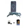 ieg™ iPhone 14 Pro Max Kılıf Eksen Özel Seri - Siyah Buffer Hayalet Cam Ekran Koruyucu + Bilvis Titan Kamera Lens - DNMR