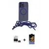 ieg™ iPhone 14 Pro Max Kılıf Eksen Özel Seri - Siyah Buffer Hayalet Cam Ekran Koruyucu + Bilvis Titan Kamera Lens - DNMR