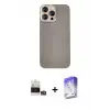 ieg™ iPhone 14 Pro Max Kılıf Eksen Prime - Siyah Bilvis 5in1 3D Magic Cam Ekran Koruyucu + Bilvis Titan Kamera Lens - GS