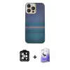 ieg™ iPhone 14 Pro Max Kılıf Eksen Prime - Siyah Bilvis 5in1 5D Magic Hayalet Cam Ekran Koruyucu + PVD Metal Kamera Lens - TU