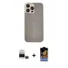 ieg™ iPhone 14 Pro Max Kılıf Eksen Prime - Siyah Buffer Hayalet Cam Ekran Koruyucu + Bilvis Titan Kamera Lens - DNMR