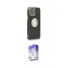 ieg™ iPhone 14 Pro Max Kılıf İz Form Serisi - Siyah Bilvis 5in1 3D Magic Cam Ekran Koruyucu