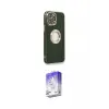 ieg™ iPhone 14 Pro Max Kılıf İz Form Serisi - Siyah Bilvis 5in1 3D Magic Cam Ekran Koruyucu