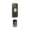 ieg™ iPhone 14 Pro Max Kılıf İz Form Serisi - Siyah Buffer Hayalet Cam Ekran Koruyucu