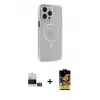 ieg™ iPhone 14 Pro Max Kılıf Kıvılcım Asil Özel Seri - Siyah Buffer Cam Ekran Koruyucu + Bilvis Titan Kamera Lens - GS