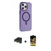 ieg™ iPhone 14 Pro Max Kılıf Kıvılcım Asil Özel Seri - Siyah Buffer Cam Ekran Koruyucu + Raze Metal Kamera Lens - GD