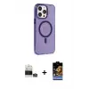 ieg™ iPhone 14 Pro Max Kılıf Kıvılcım Asil Özel Seri - Siyah Buffer Hayalet Cam Ekran Koruyucu + Bilvis Titan Kamera Lens - GS