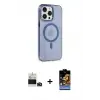 ieg™ iPhone 14 Pro Max Kılıf Kıvılcım Asil Özel Seri - Siyah Buffer Hayalet Cam Ekran Koruyucu + Bilvis Titan Kamera Lens - DNMR
