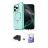 ieg™ iPhone 14 Pro Max Kılıf Kıvılcım Form Prime - Siyah Bilvis 5in1 5D Magic Hayalet Cam Ekran Koruyucu + Raze Metal Kamera Lens - GS