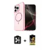 ieg™ iPhone 14 Pro Max Kılıf Kıvılcım Form Prime - Siyah Buffer Cam Ekran Koruyucu + PVD Metal Kamera Lens - TU
