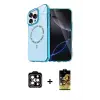 ieg™ iPhone 14 Pro Max Kılıf Kıvılcım Form Prime - Siyah Buffer Cam Ekran Koruyucu + PVD Metal Kamera Lens - TU