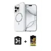 ieg™ iPhone 14 Pro Max Kılıf Kıvılcım Form Prime - Siyah Buffer Cam Ekran Koruyucu + PVD Metal Kamera Lens - TU