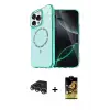 ieg™ iPhone 14 Pro Max Kılıf Kıvılcım Form Prime - Siyah Buffer Cam Ekran Koruyucu + Raze Metal Kamera Lens - GS