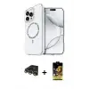 ieg™ iPhone 14 Pro Max Kılıf Kıvılcım Form Prime - Siyah Buffer Cam Ekran Koruyucu + Raze Metal Kamera Lens - GD