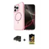 ieg™ iPhone 14 Pro Max Kılıf Kıvılcım Form Prime - Siyah Buffer Cam Ekran Koruyucu + Raze Metal Kamera Lens - GD