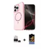 ieg™ iPhone 14 Pro Max Kılıf Kıvılcım Form Prime - Siyah Buffer Hayalet Cam Ekran Koruyucu + Bilvis Titan Kamera Lens - SH