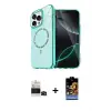ieg™ iPhone 14 Pro Max Kılıf Kıvılcım Form Prime - Siyah Buffer Hayalet Cam Ekran Koruyucu + Bilvis Titan Kamera Lens - SH